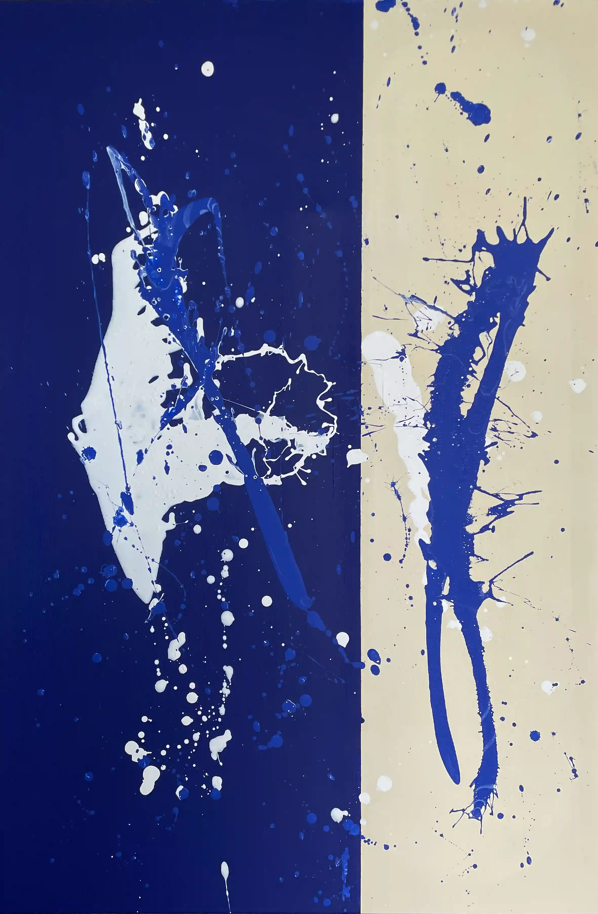 blau weiss vertikal