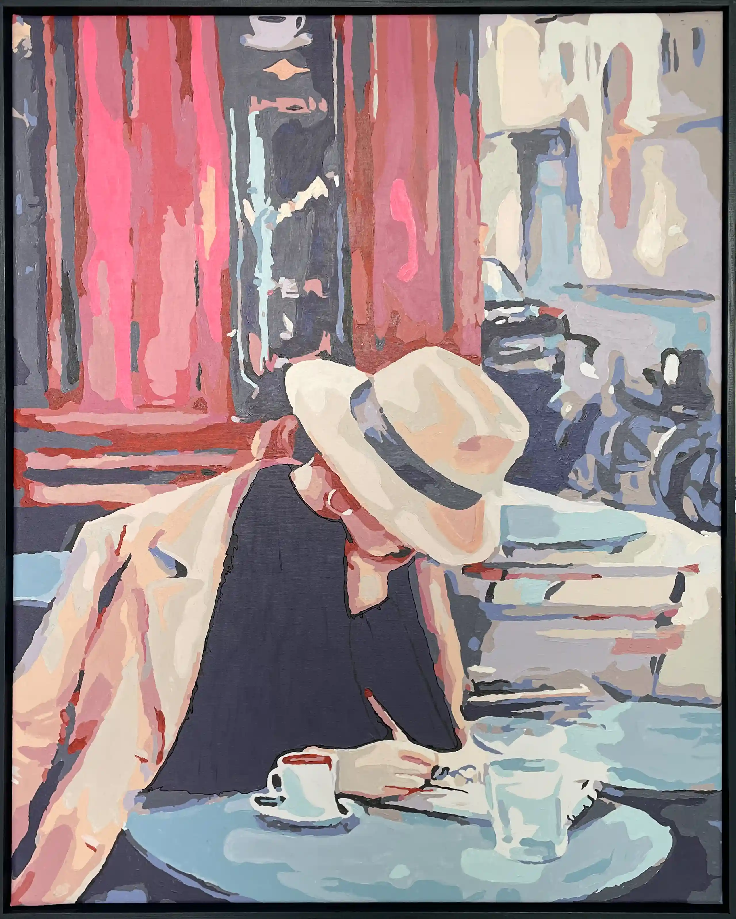 frau im cafe